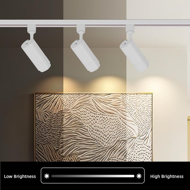 Ajbvp LED Track Lighting Heads Dimmable 24W 5CCT 2700K/3000k/3500k/4000k/5000k,Single Circu H Track Lighting Heads,Zoomable Beam 15° to 60° Ideal for Accent Art and Task Lighting,(3 Pack - White-5CCT) - Image 2